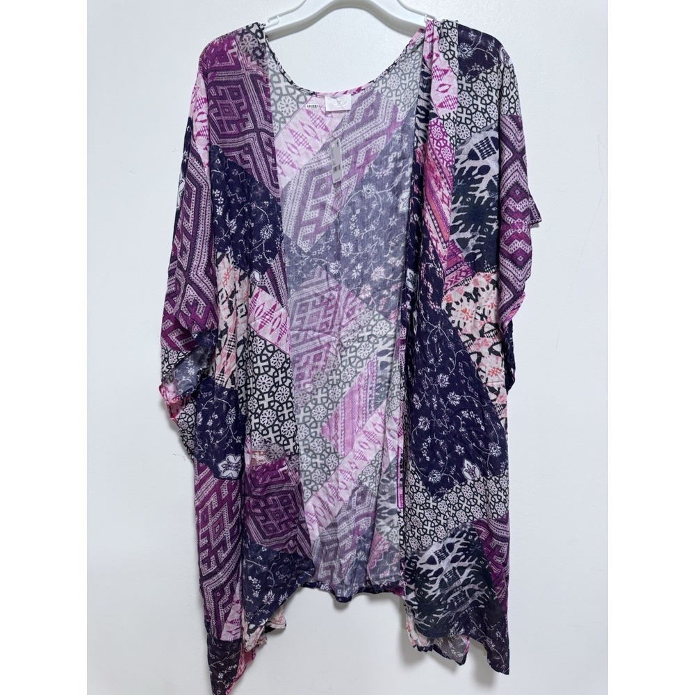 Free People One Size Open Front Kimono Floral Sheer Boho NWT‎